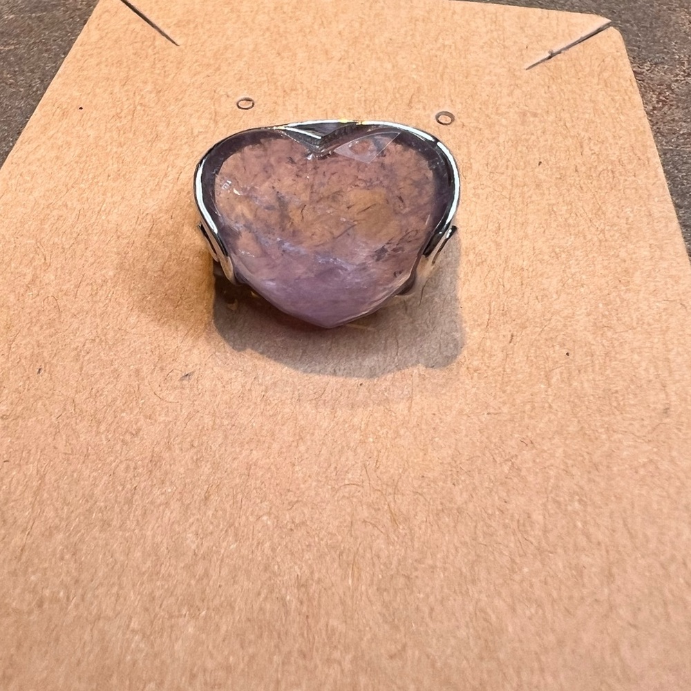 Pink heart ring